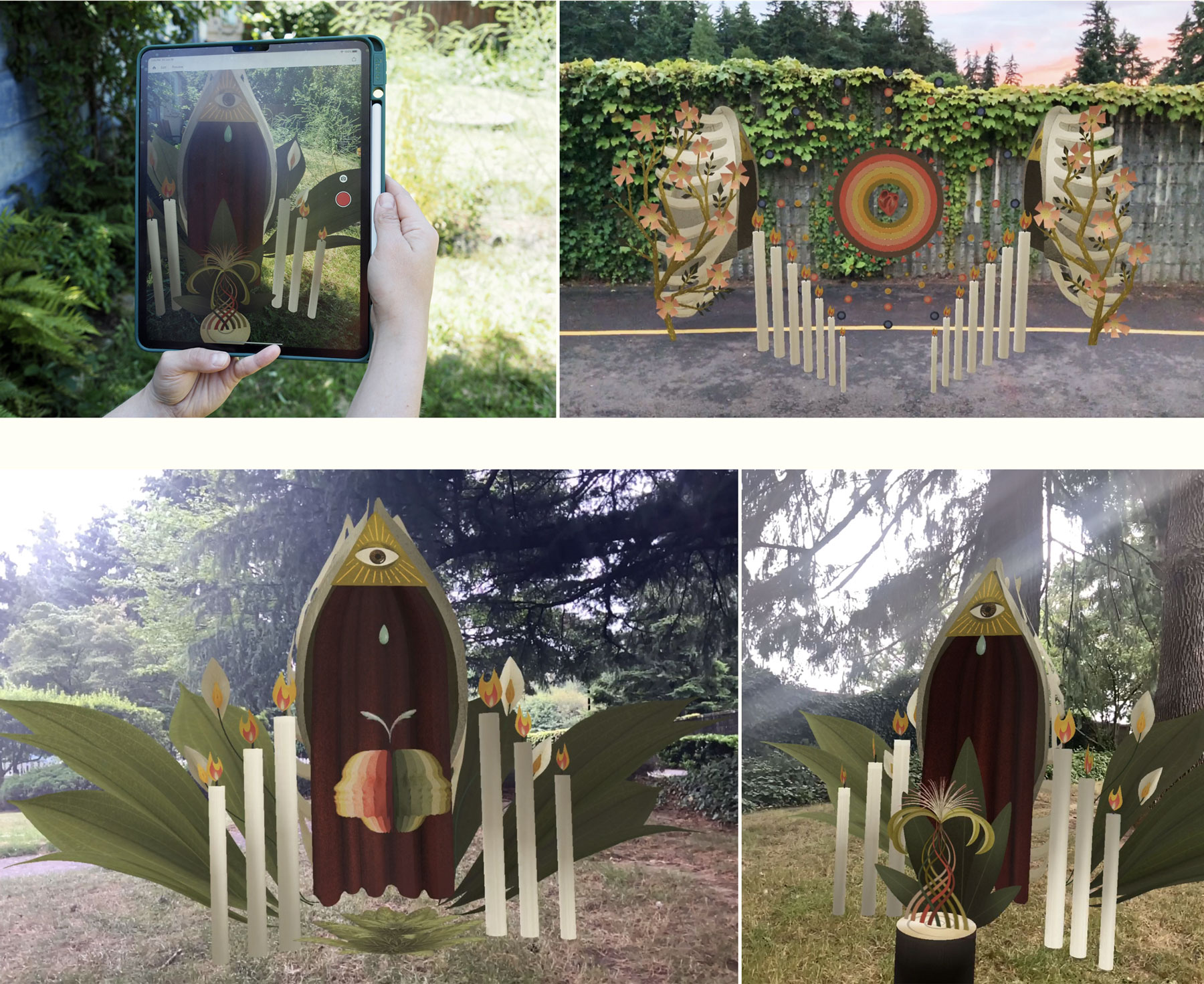 Anywhere Altar — interior AR environment showing the altar space in augmented reality