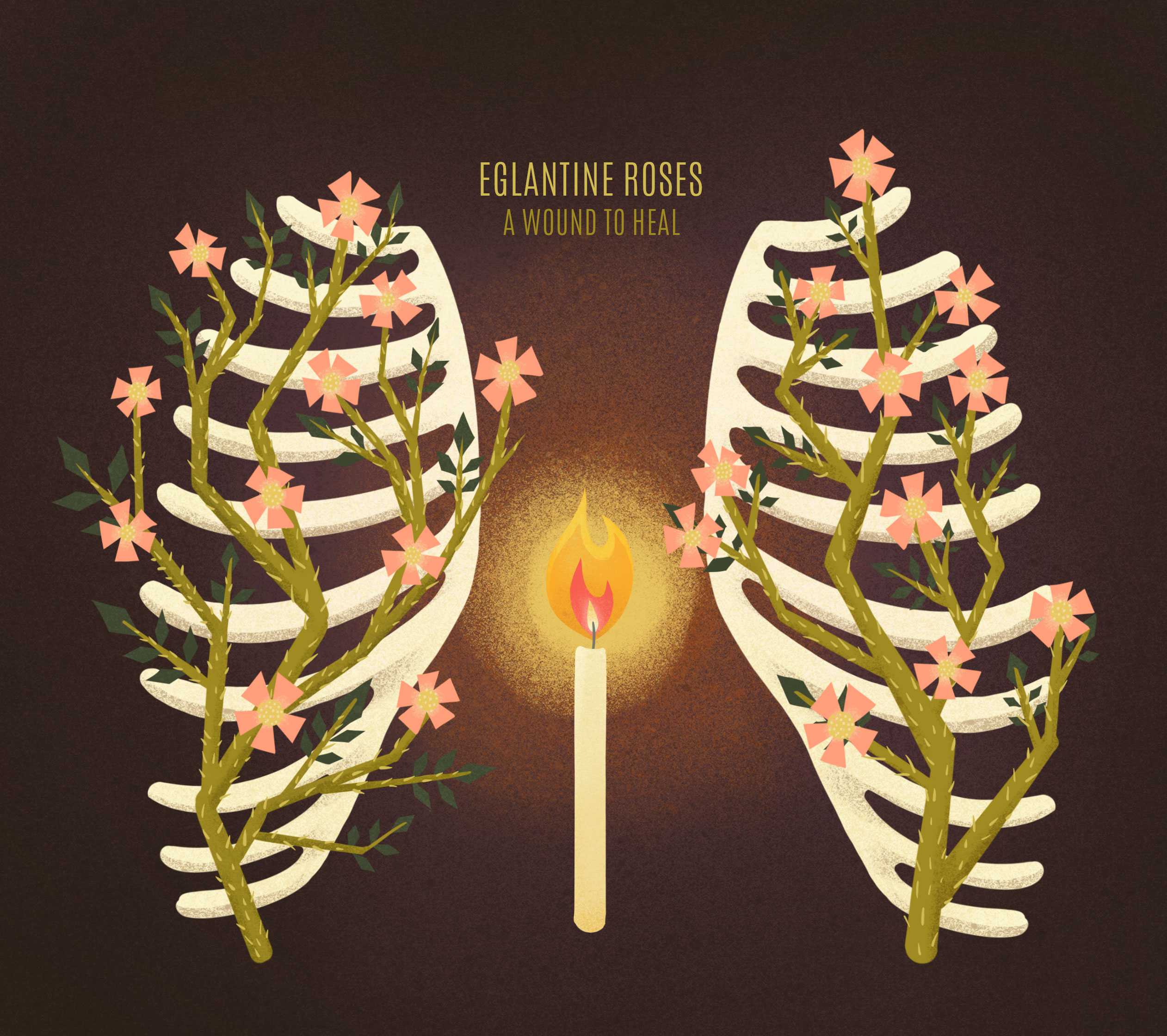 Anywhere Altar — eglantine roses, a symbol of colonial spread and environmental impact