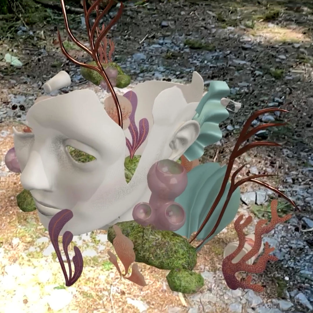Earth Day AR — forest face close-up detail one