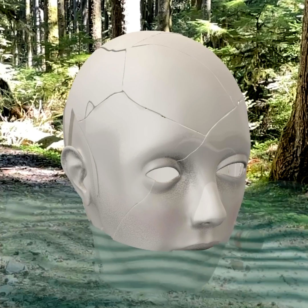 Earth Day AR — forest face close-up detail five