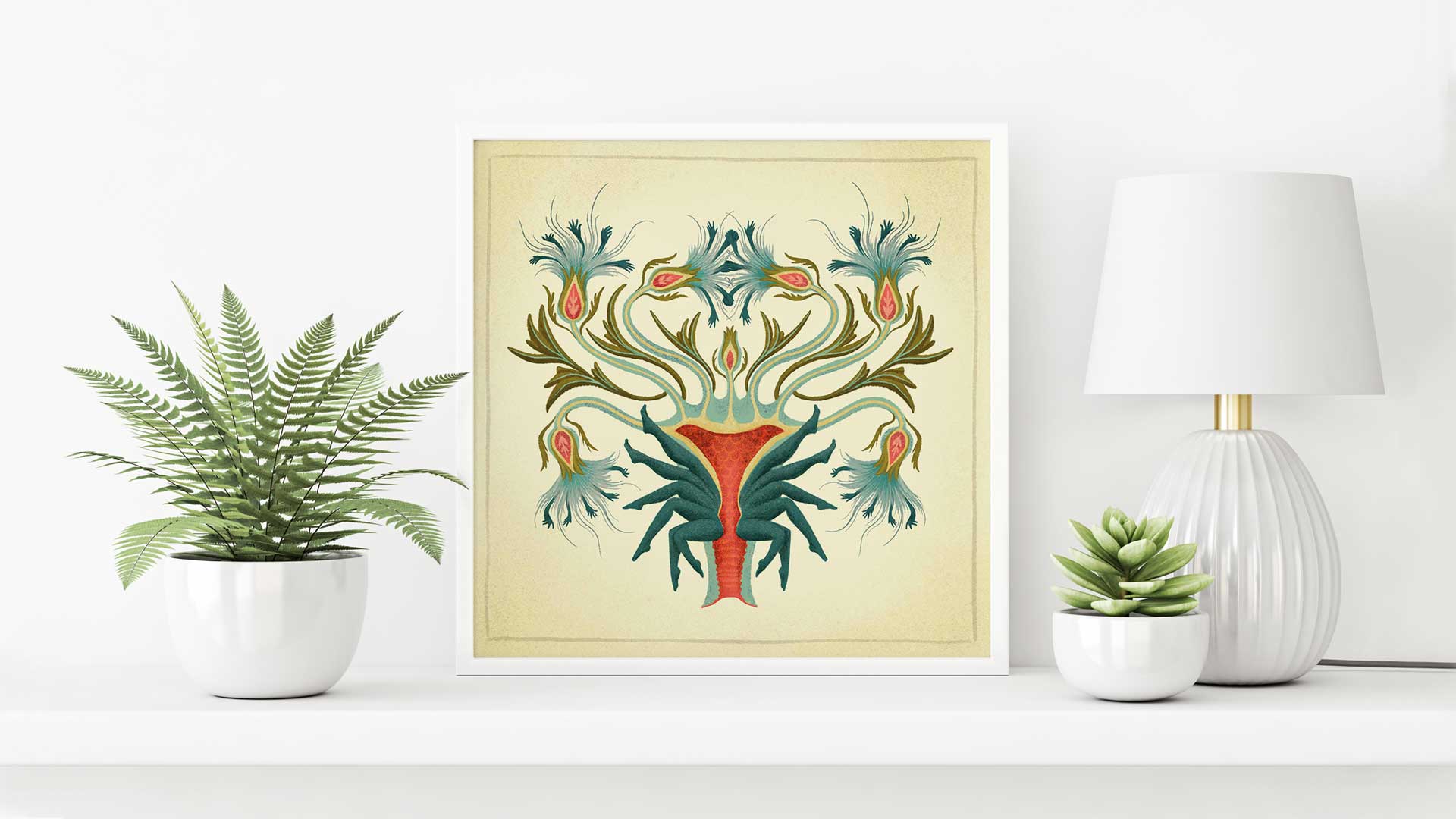 Imaginary Anatomy — Miss Thistle illustration by Heather Dunaway Smith, celebrating the uterus