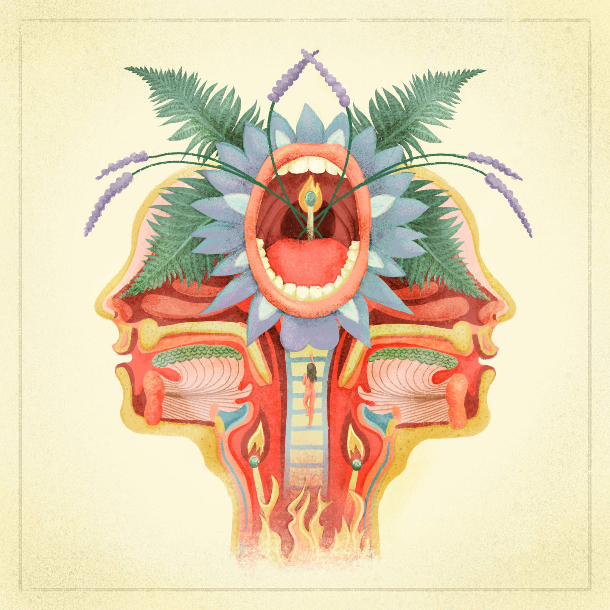 Throat Fire — AR artwork celebrating the vocal cords and the unique human voice