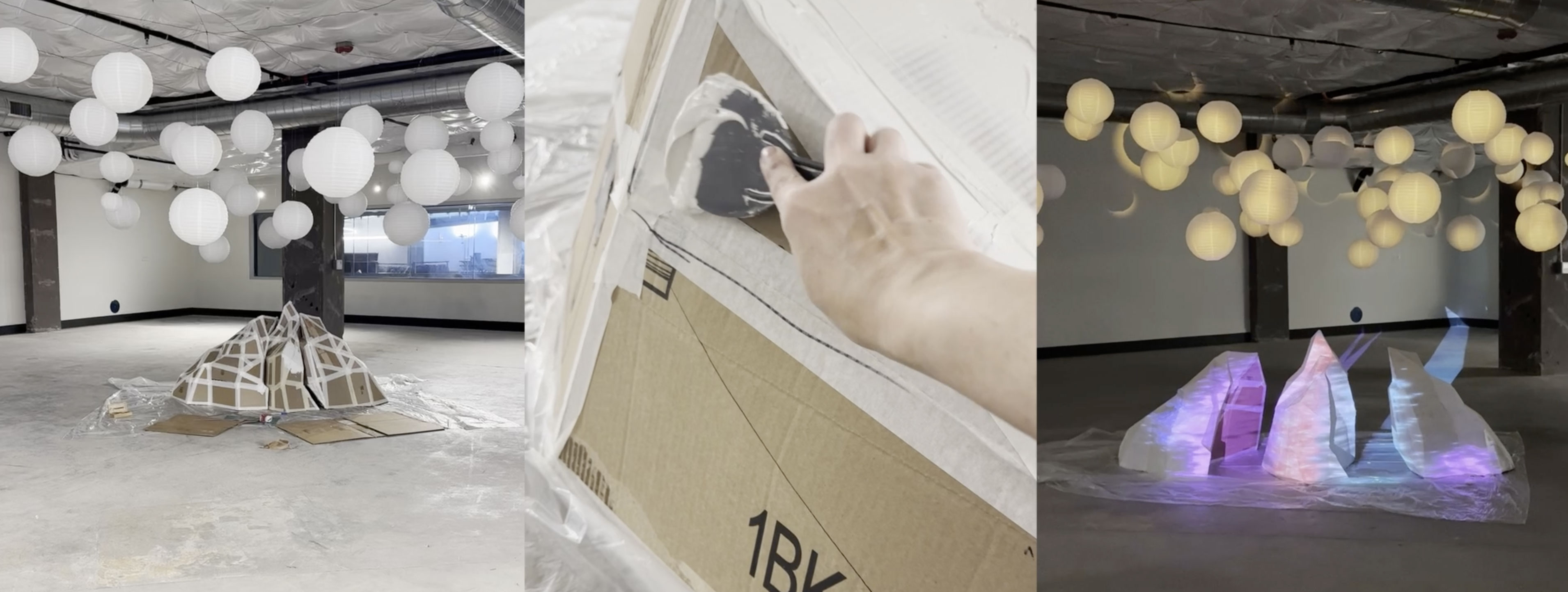 Installation build — making the mountain