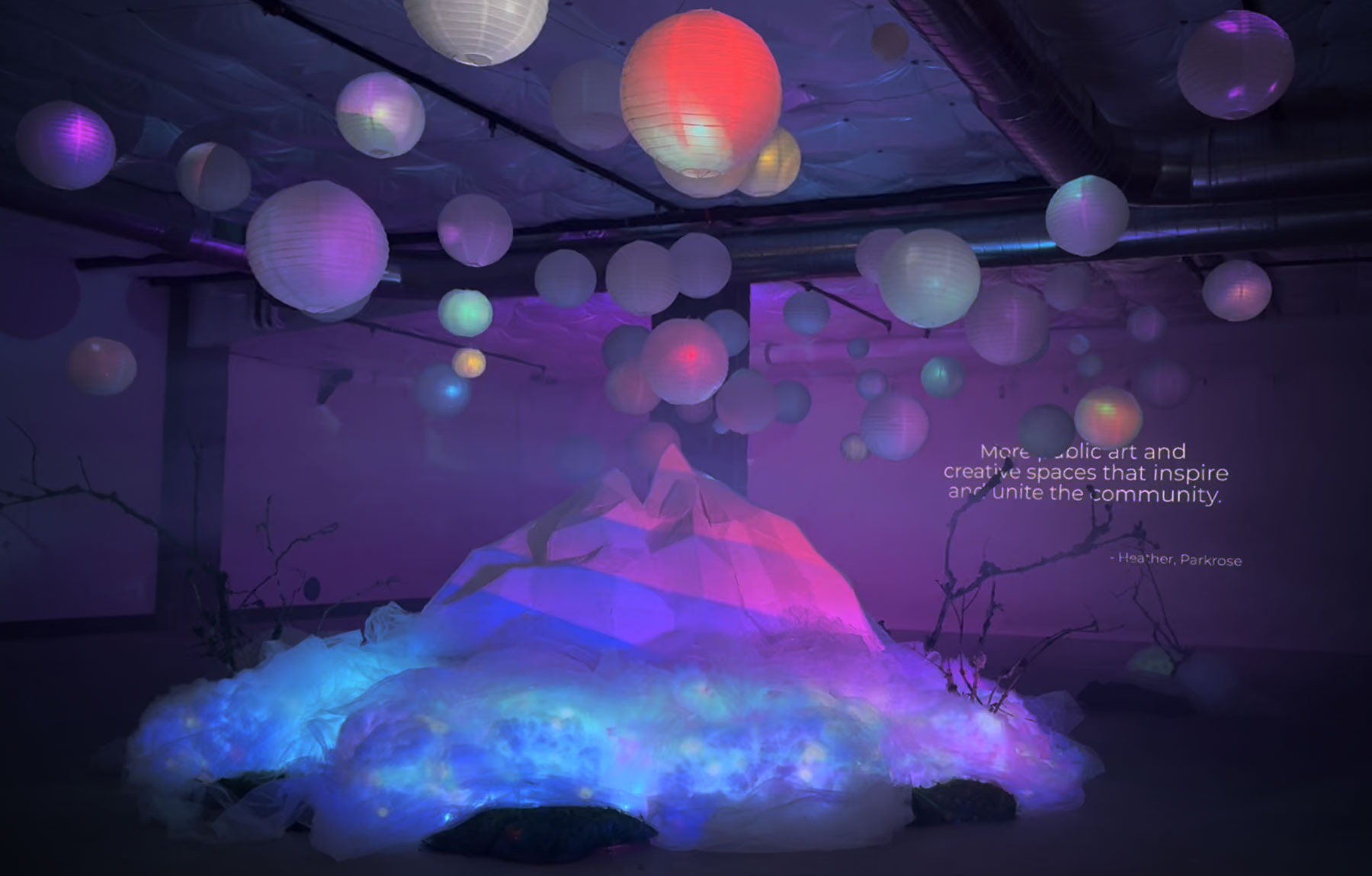 Stylized Mt. Hood landscape element