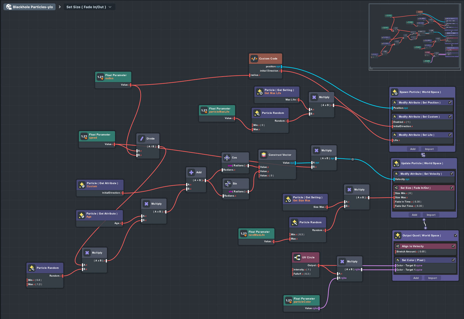 MiniB AR interface — second landscape view of the blackhole augmented reality experience