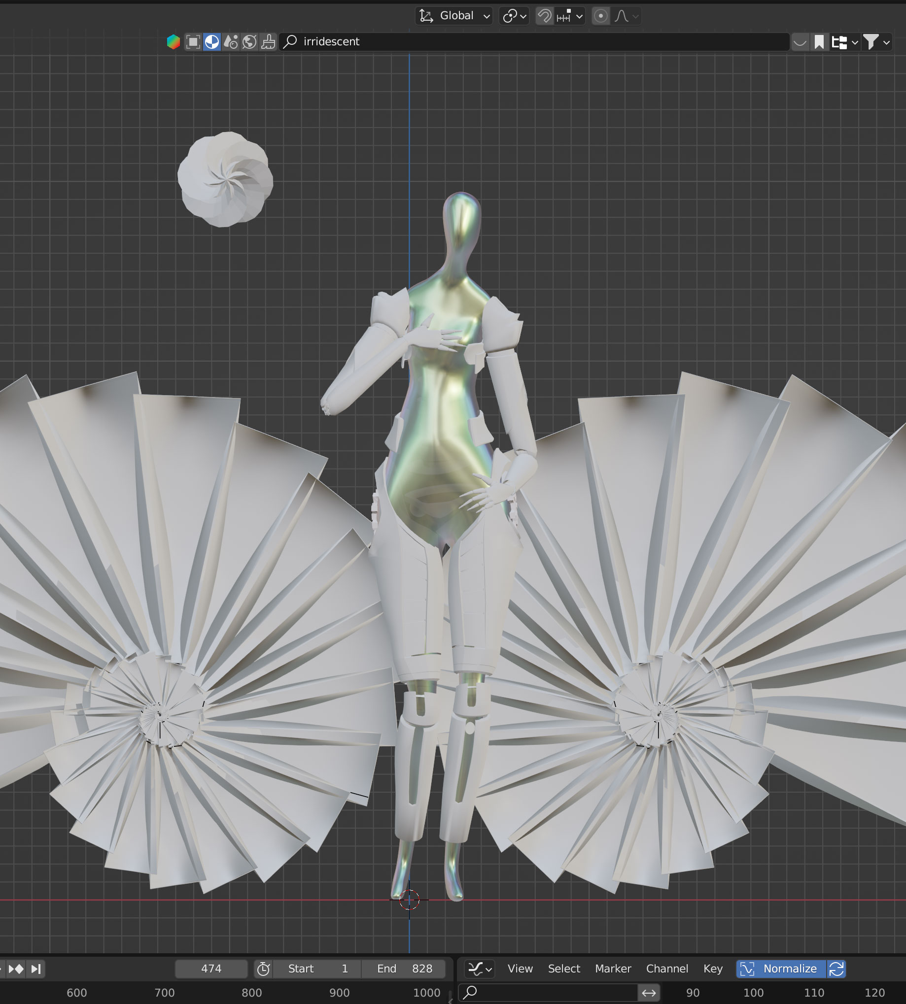 The Rebirth of Venus — 3D model and AR composition detail