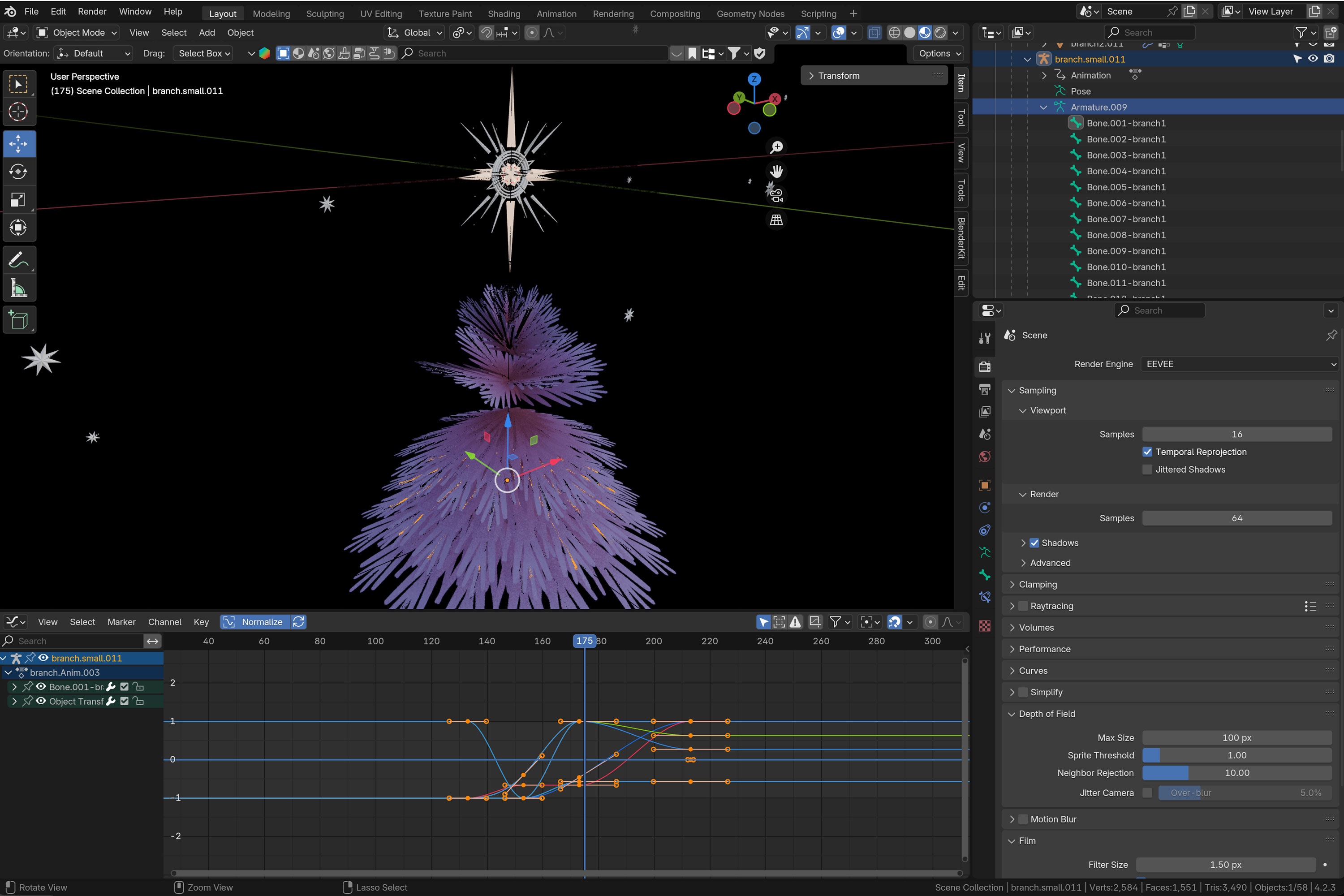 Blender — 3D modeling and animation of the winter star