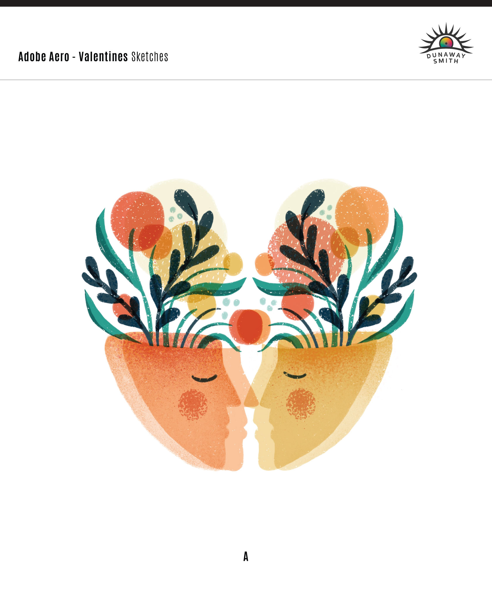 AR Valentines — initial sketch layout for Adobe Aero scene