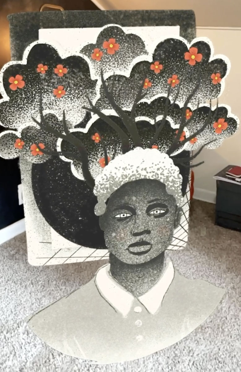 White Washing AR — room-scale view of the installation experience