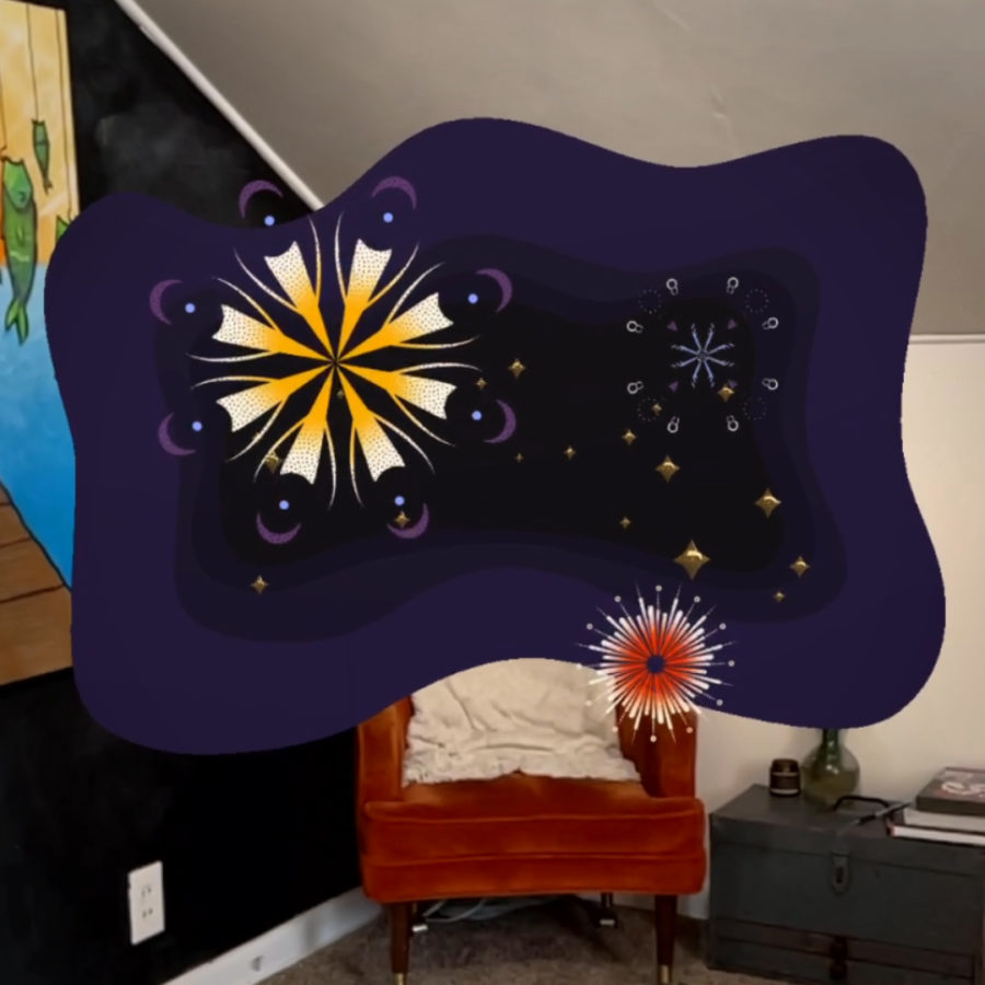 AR New Year Fireworks Heather Dunaway Smith XR Artist